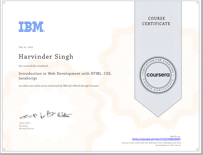 IBM - Certificate