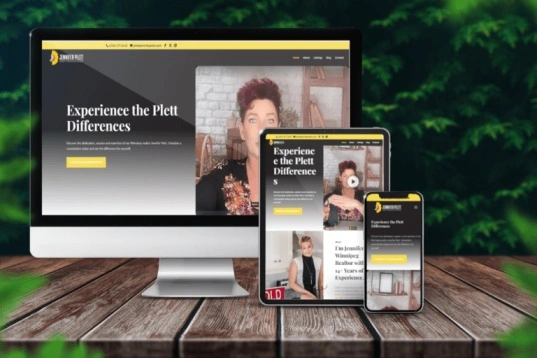 Website displayed on multiple devices.