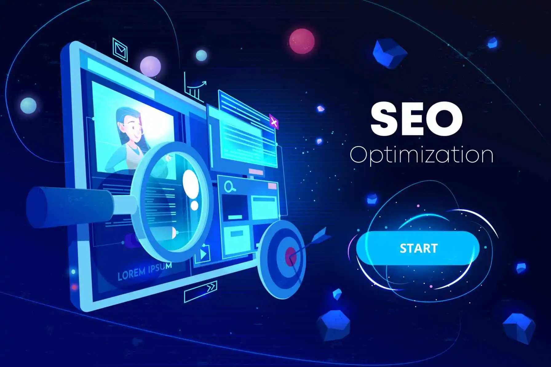 Digital interface for SEO optimization.
