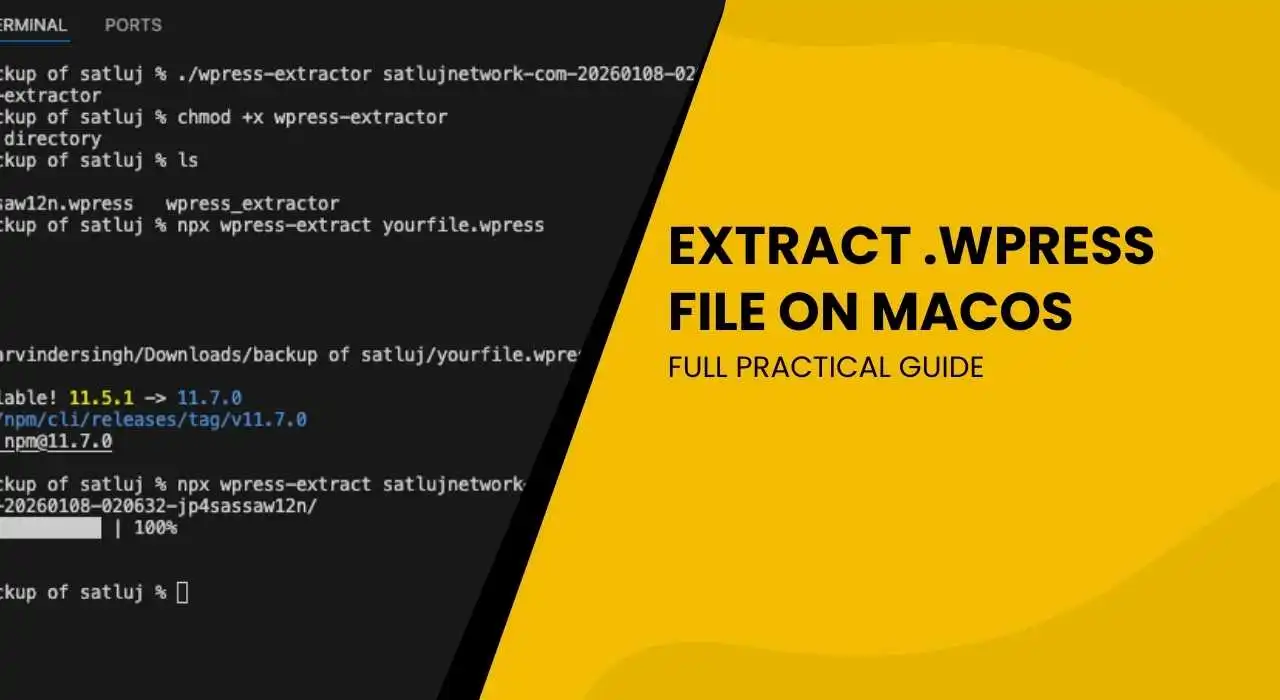 Extract .wpress File on macOS